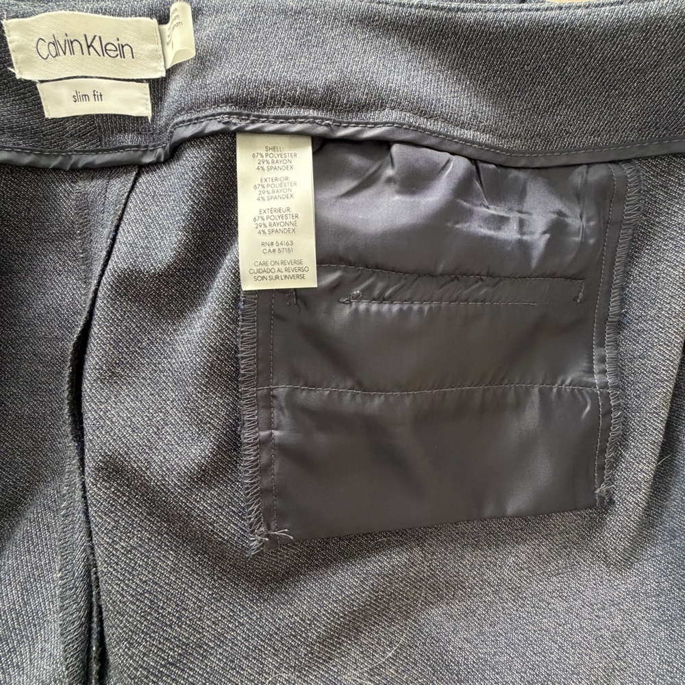 Calvin Klein Navy Suit Dress Trouser Pants Size 16 - Picture 9 of 10
